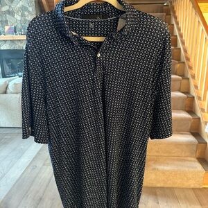 Three men’s golf shirts. Size large. Two are Ralph Lauren, one is Peter Millar.